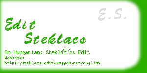 edit steklacs business card